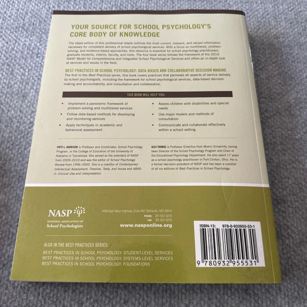 Best Practices in School Psychology:‎ Data-Based and Collaborative Decision...